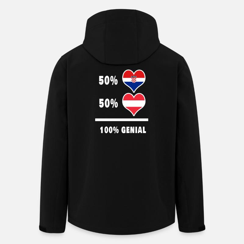 Croatie et Autriche Genial / Gift - Veste softshell homme en polyester recyclé Stanley/Stella - noir