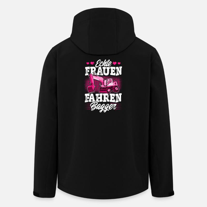 Baggerfahrerin - Recycelte Männer Softshell-Jacke von Stanley/Stella - Schwarz