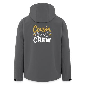 Cousin Crew - Recycelte Männer Softshell-Jacke von Stanley/Stella - Anthrazit - Hinten - AI Model Male 185 light (185cm)