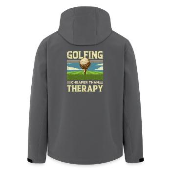 Golf - Recycelte Männer Softshell-Jacke von Stanley/Stella - Anthrazit - Hinten - AI Model Male 185 light (185cm)