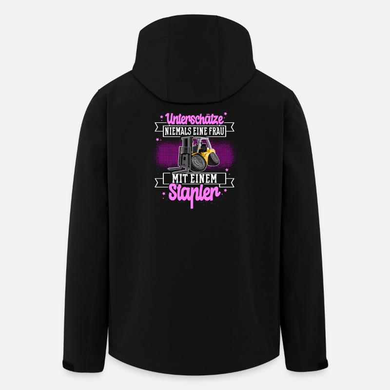 Staplerfahrerin - Recycelte Männer Softshell-Jacke von Stanley/Stella - Schwarz