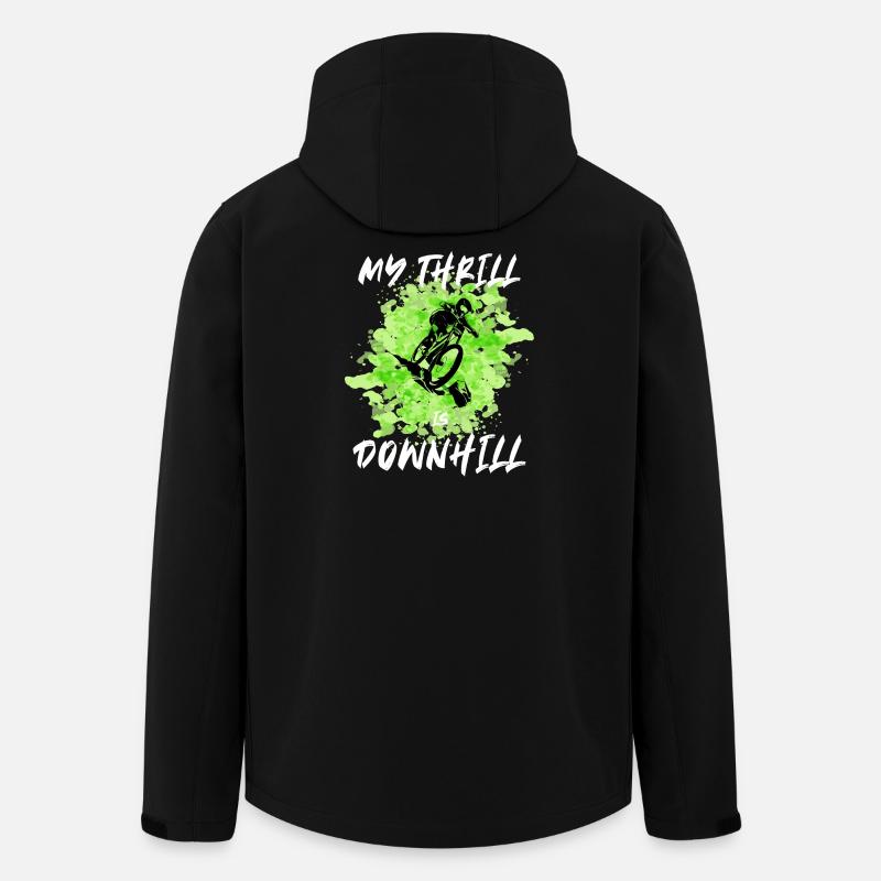 My Thrill is Downhill Mountainbike Geschenk - Recycelte Männer Softshell-Jacke von Stanley/Stella - Schwarz