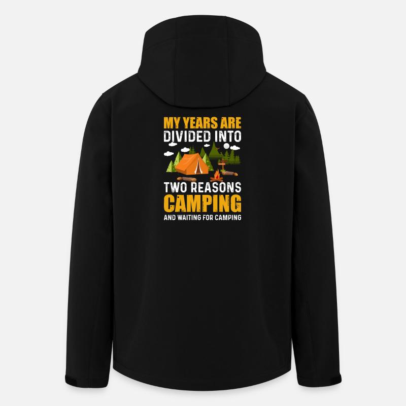Camping - Recycelte Männer Softshell-Jacke von Stanley/Stella - Schwarz