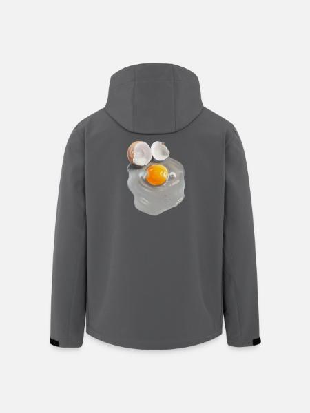 Eierbild im Grau-Abstrakt - Recycelte Männer Softshell-Jacke von Stanley/Stella - Schwarz