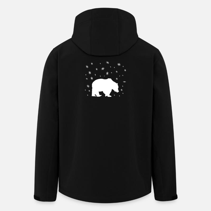 Polar Bear In The Snow - Men’s Recycled Softshell Jacket by Stanley/Stella - black