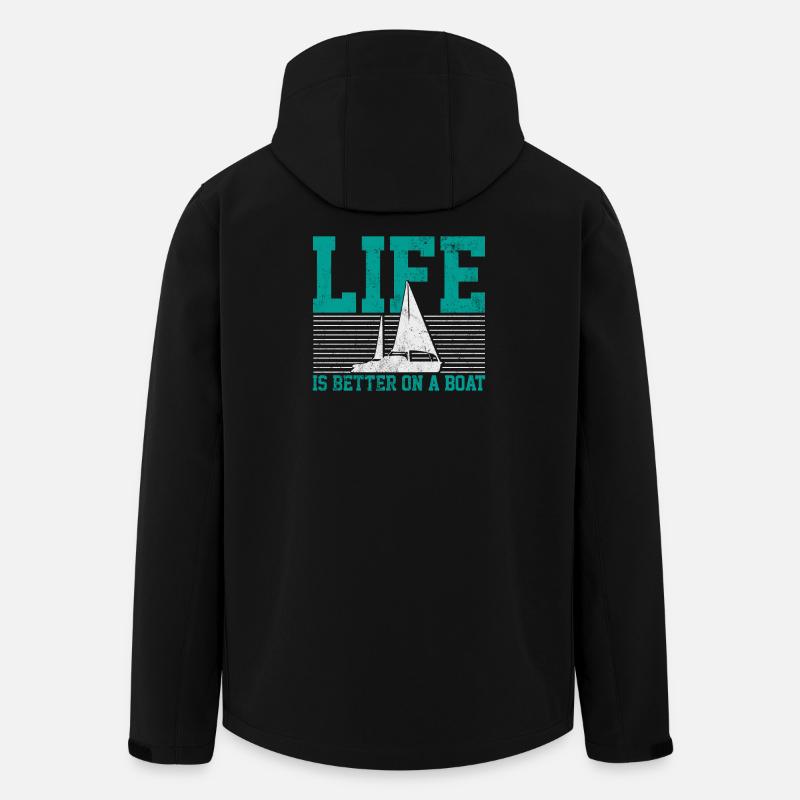 Segelboot Segler - Recycelte Männer Softshell-Jacke von Stanley/Stella - Schwarz
