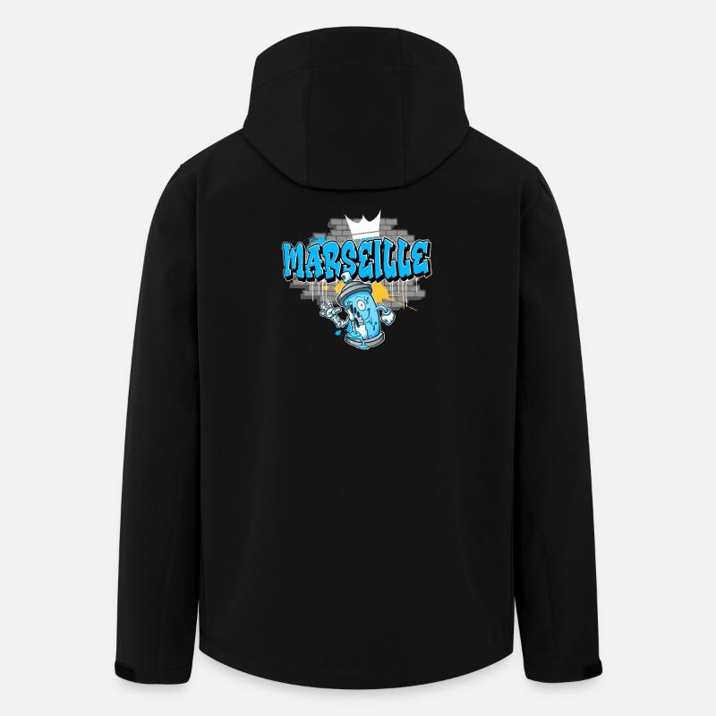 Marseille Graffiti - Men’s Recycled Softshell Jacket by Stanley/Stella - black