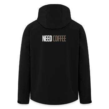 Kaffee - Recycelte Männer Softshell-Jacke von Stanley/Stella - Schwarz - Hinten - AI Model Male 185 light (185cm)