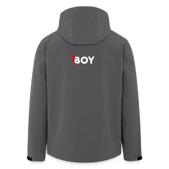 Fuck Boy - Men’s Recycled Softshell Jacket by Stanley/Stella - anthracite - Back - AI Model Male 185 light (185cm)