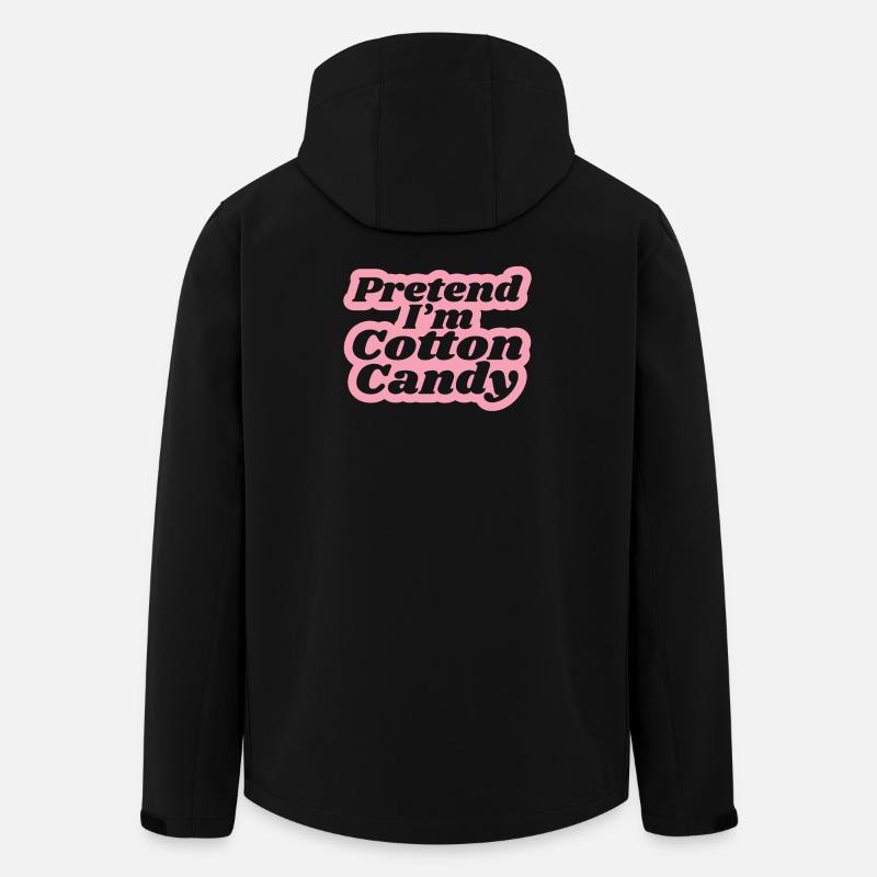 Cotton Candy Candy - Funny Saying - Men’s Recycled Softshell Jacket by Stanley/Stella - black