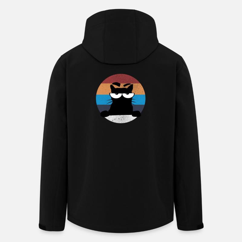 Grumpy Katze - Recycelte Männer Softshell-Jacke von Stanley/Stella - Schwarz