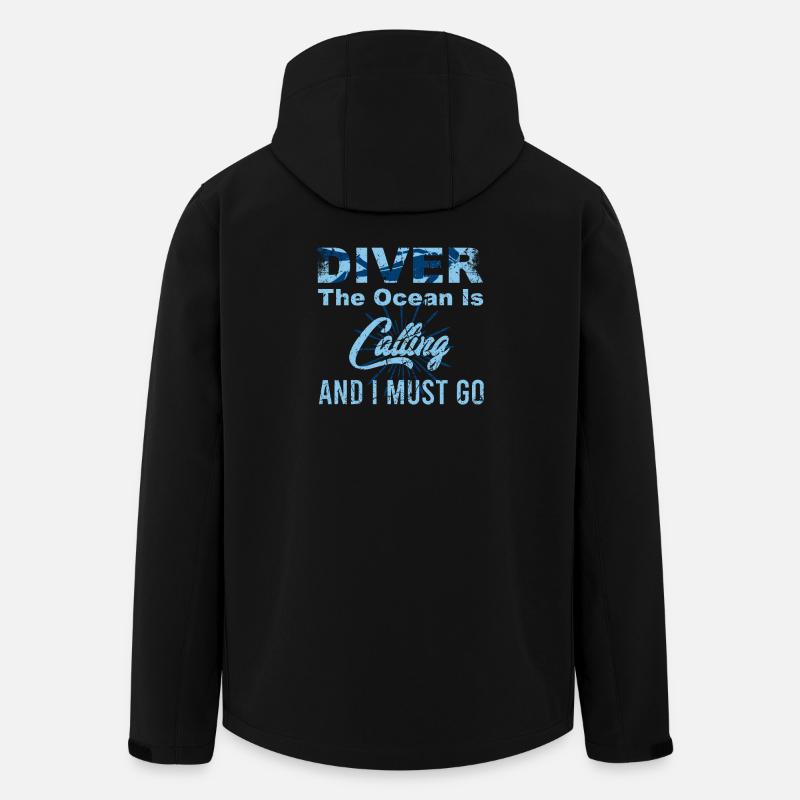 Diver Motivation Design für Wassersportfans - Recycelte Männer Softshell-Jacke von Stanley/Stella - Schwarz