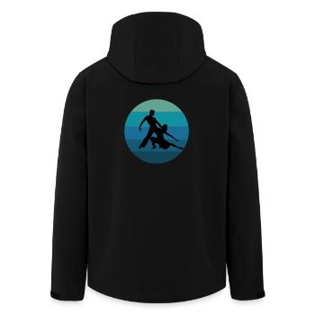 Latin Dancing Dance Couple Salsa - Men’s Recycled Softshell Jacket by Stanley/Stella - black - Back - AI Model Male 185 light (185cm)