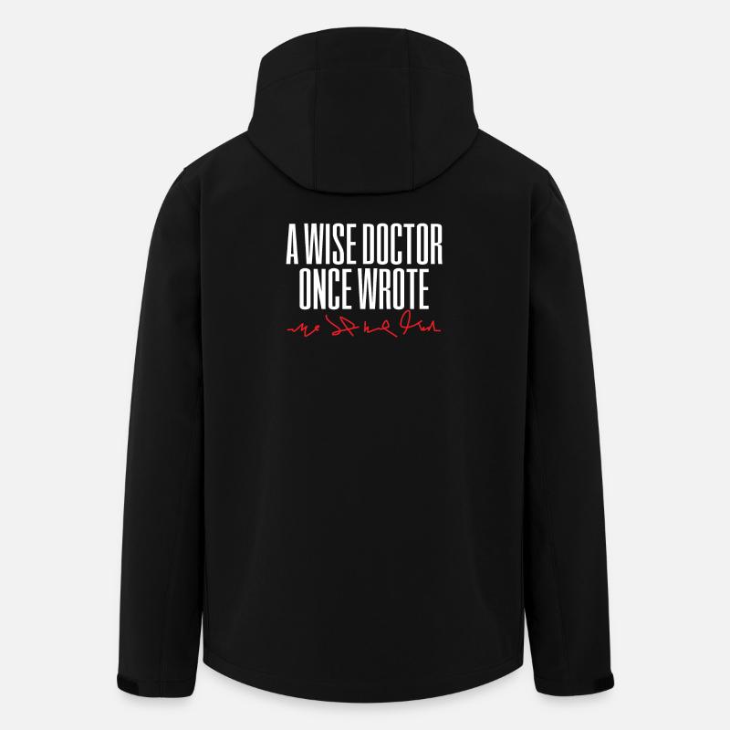Docteur Docteur Médecine Écriture - Veste softshell homme en polyester recyclé Stanley/Stella - noir