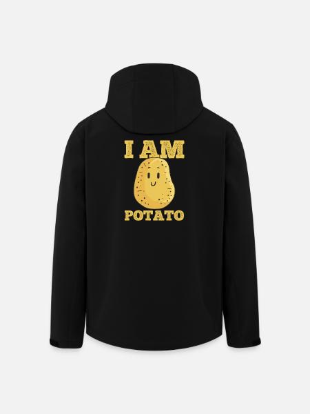 Potato Kawaii - Men’s Recycled Softshell Jacket by Stanley/Stella - black