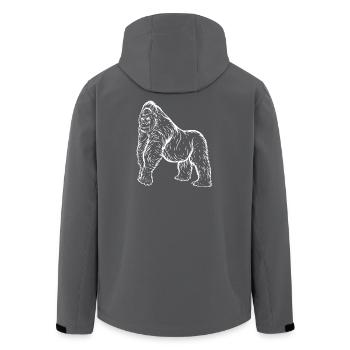 Gorilla - Veste softshell homme en polyester recyclé Stanley/Stella - charbon - Dos - AI Model Male 185 light (185cm)