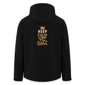 Volleyball Keep Calm And Trust The Setter Spieler - Recycelte Männer Softshell-Jacke von Stanley/Stella - Schwarz - Hinten - AI Model Male 185 light (185cm)