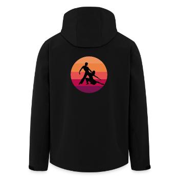 Latin danse couple Salsa Paso Doble - Veste softshell homme en polyester recyclé Stanley/Stella - noir - Dos - AI Model Male 185 light (185cm)