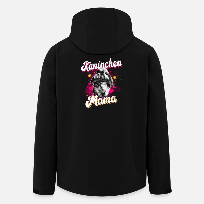 Kaninchen Mama - Recycelte Männer Softshell-Jacke von Stanley/Stella - Schwarz