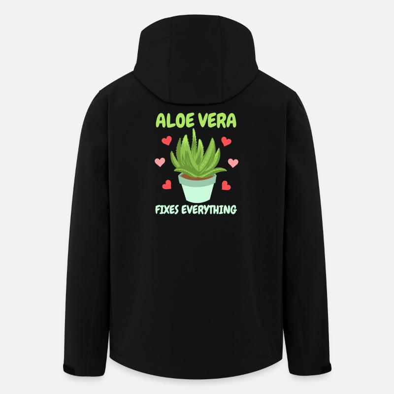 Aloe Vera Sukkulente - Recycelte Männer Softshell-Jacke von Stanley/Stella - Schwarz