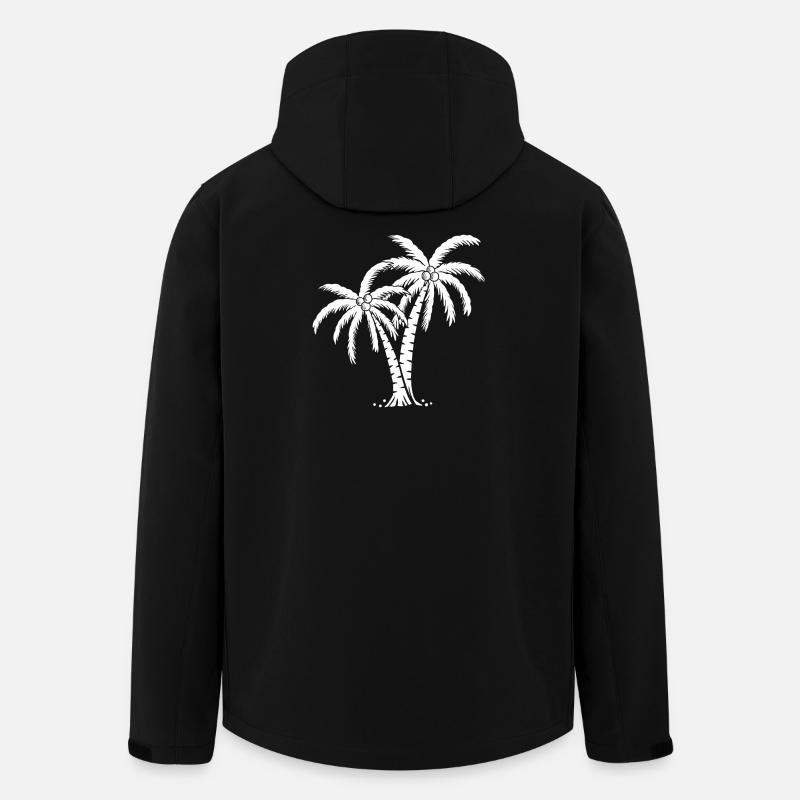 Palm tree - Men’s Recycled Softshell Jacket by Stanley/Stella - black