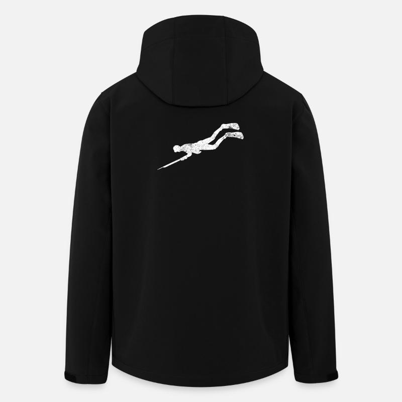 Speerfischer Taucher - Recycelte Männer Softshell-Jacke von Stanley/Stella - Schwarz