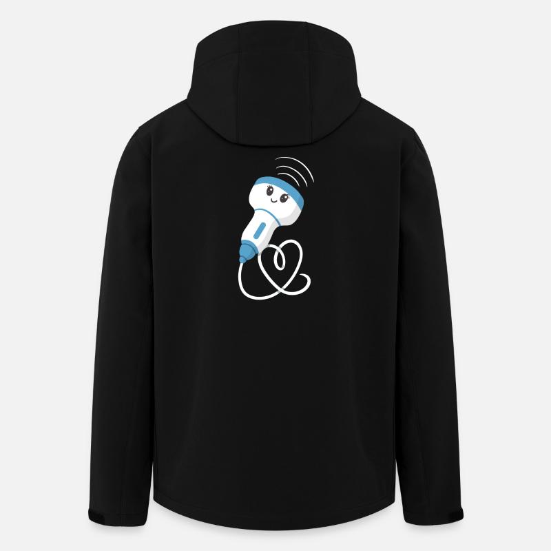 Technicien en échographie sonographique - Veste softshell homme en polyester recyclé Stanley/Stella - noir