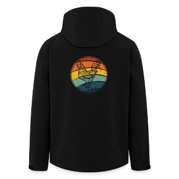Rooster chicken hen - Men’s Recycled Softshell Jacket by Stanley/Stella - black - Back - AI Model Male 185 light (185cm)