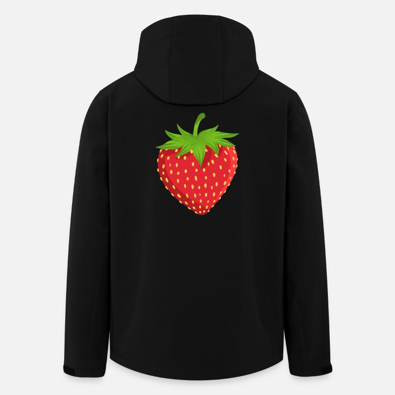 Erdbeere Obst - Recycelte Männer Softshell-Jacke von Stanley/Stella - Schwarz