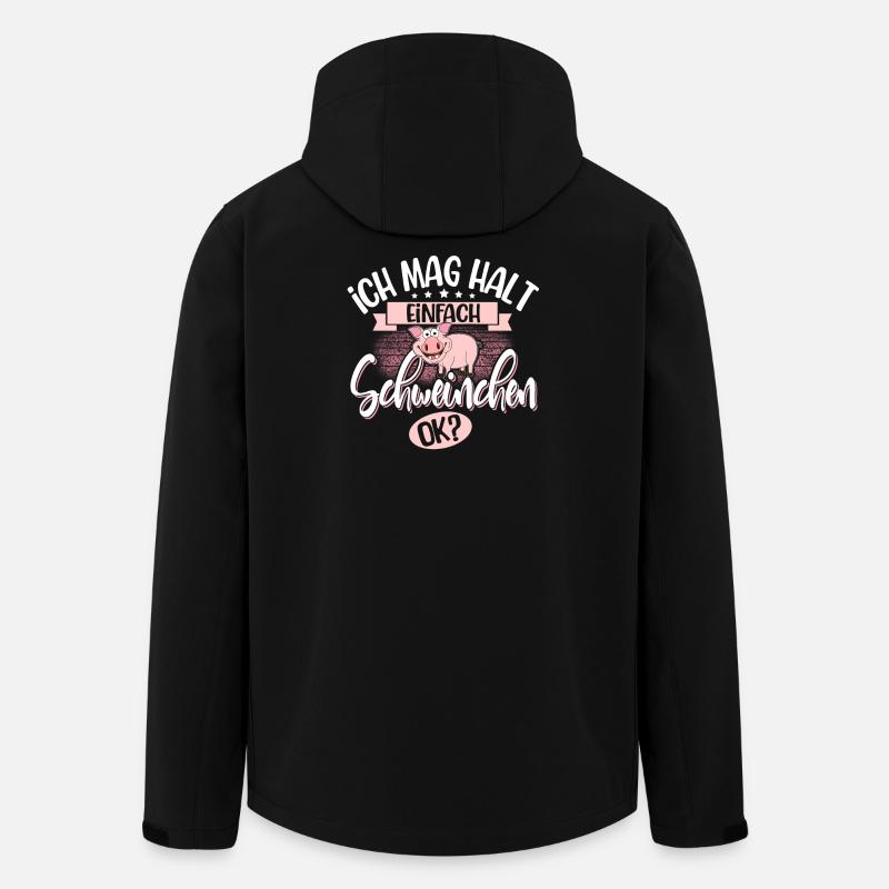 Schwein Schweinchen Hausschwein - Recycelte Männer Softshell-Jacke von Stanley/Stella - Schwarz