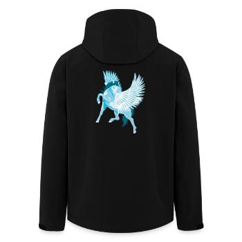 Pegasus Greek Mythology Winged Horse - Men’s Recycled Softshell Jacket by Stanley/Stella - black - Back - AI Model Male 185 light (185cm)