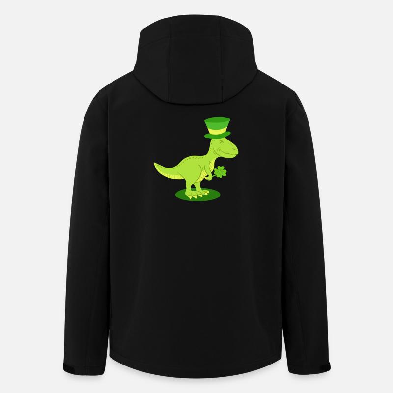 St. Patrick's Day Dinosaurier Irisch - Recycelte Männer Softshell-Jacke von Stanley/Stella - Schwarz