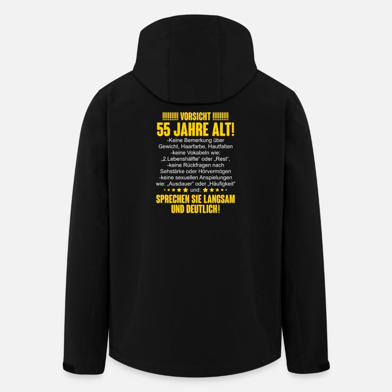 55. Geburtstag - Recycelte Männer Softshell-Jacke von Stanley/Stella - Schwarz