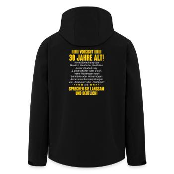 30. Geburtstag Lustiger Spruch - Recycelte Männer Softshell-Jacke von Stanley/Stella - Schwarz - Hinten - AI Model Male 185 light (185cm)