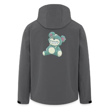 Pastell Gothic Bär - Recycelte Männer Softshell-Jacke von Stanley/Stella - Schwarz - Hinten - AI Model Male 185 light (185cm)