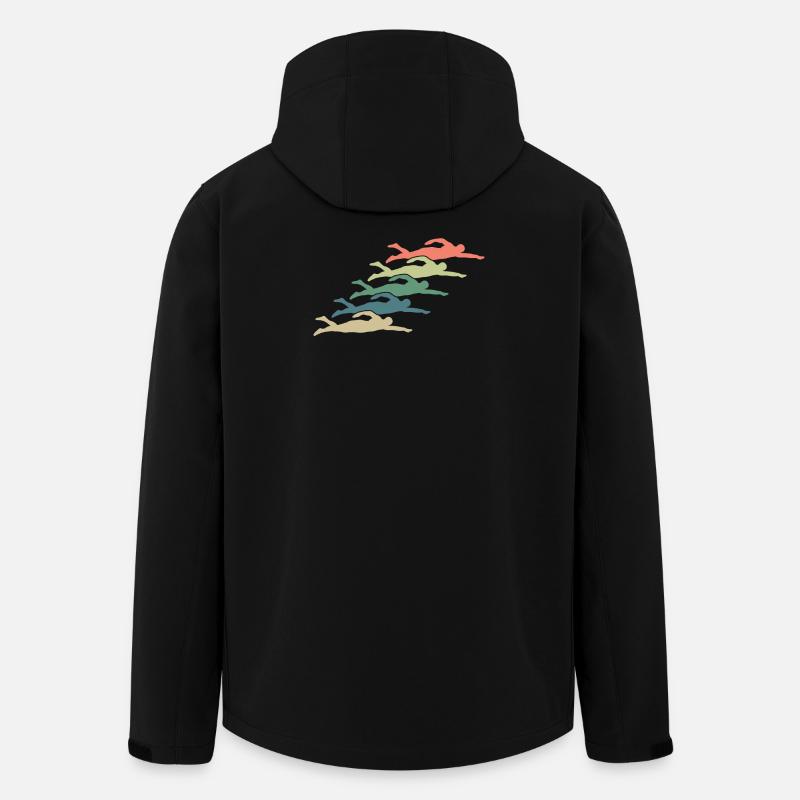 Schwimmen Schwimmer - Recycelte Männer Softshell-Jacke von Stanley/Stella - Schwarz