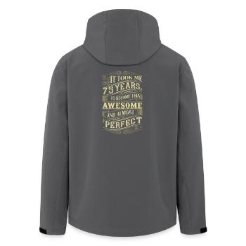 75th birthday - Men’s Recycled Softshell Jacket by Stanley/Stella - anthracite - Back - AI Model Male 185 light (185cm)