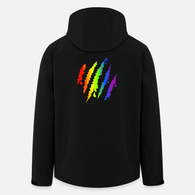Pride LGBTQ Rainbow Scratch Mark - Men’s Recycled Softshell Jacket by Stanley/Stella - black