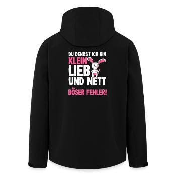 Böses Hasi Klein Lieb Und Nett Halloween Kostüm - Recycelte Männer Softshell-Jacke von Stanley/Stella - Schwarz - Hinten - AI Model Male 185 light (185cm)
