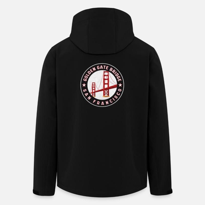 Pont Golden Gate San Francisco - Veste softshell homme en polyester recyclé Stanley/Stella - noir