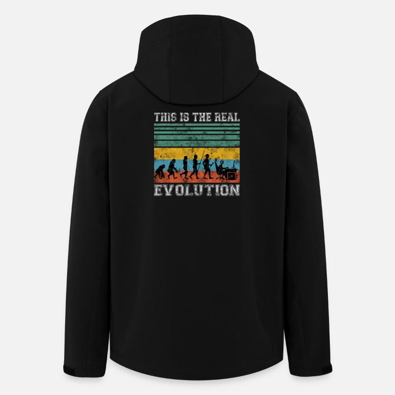 Zocker Gamer Evolution Shirt Geschenk - Recycelte Männer Softshell-Jacke von Stanley/Stella - Schwarz