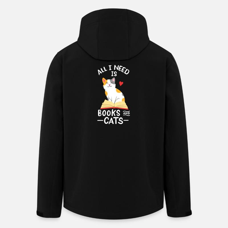 Bücher Katzen - Recycelte Männer Softshell-Jacke von Stanley/Stella - Schwarz