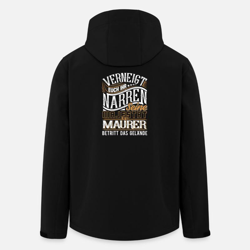Maurer - Recycelte Männer Softshell-Jacke von Stanley/Stella - Schwarz