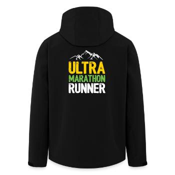 Coureur de marathon ultra - Veste softshell homme en polyester recyclé Stanley/Stella - noir - Dos - AI Model Male 185 light (185cm)