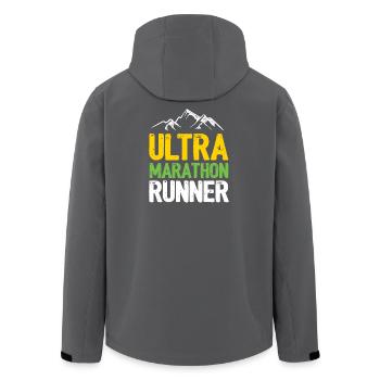 Coureur de marathon ultra - Veste softshell homme en polyester recyclé Stanley/Stella - charbon - Dos - AI Model Male 185 light (185cm)