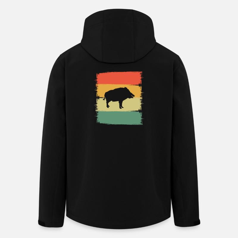Wildschwein - Recycelte Männer Softshell-Jacke von Stanley/Stella - Schwarz
