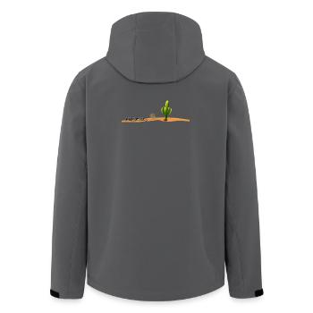 Fucktus Kaktus Sand Steppenläufer Mittelfinger - Recycelte Männer Softshell-Jacke von Stanley/Stella - Schwarz - Hinten - AI Model Male 185 light (185cm)