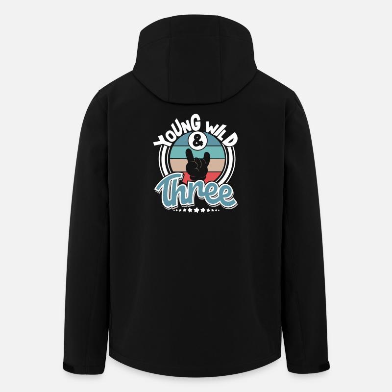 Young Wild And Three - Recycelte Männer Softshell-Jacke von Stanley/Stella - Schwarz