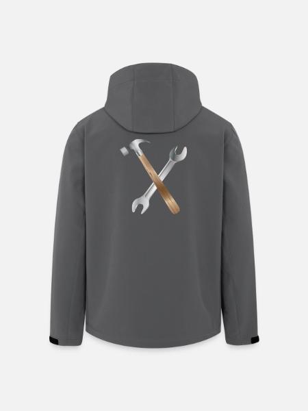 Wrench and carpenter's hammer - Men’s Recycled Softshell Jacket by Stanley/Stella - black