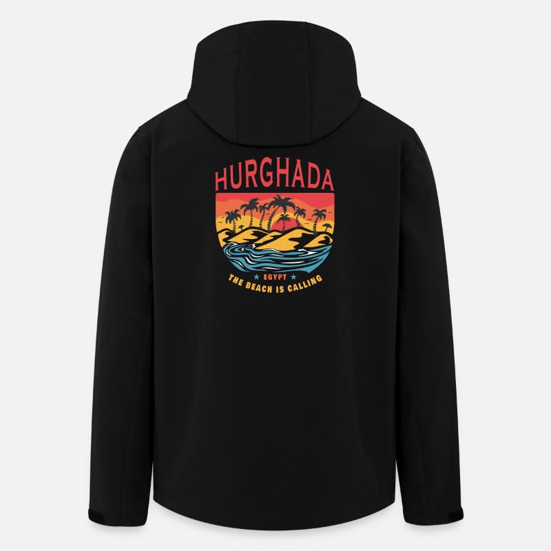 Hurghada Egypt beach design - Men’s Recycled Softshell Jacket by Stanley/Stella - black